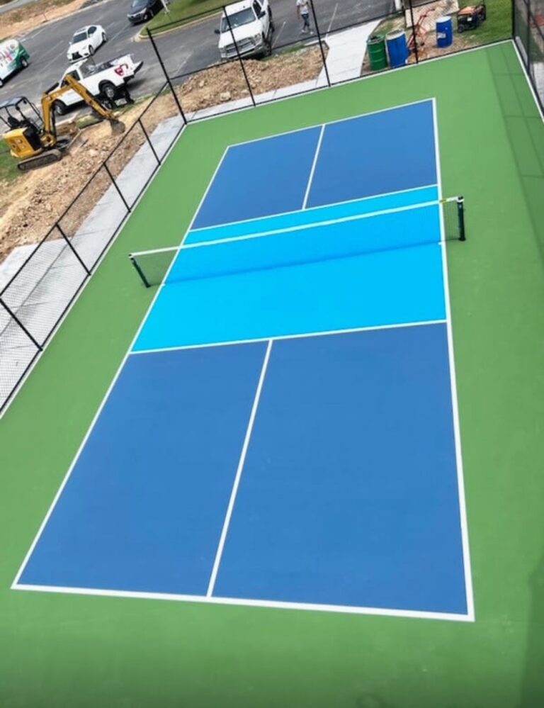 blue and green tennis and pickleball court